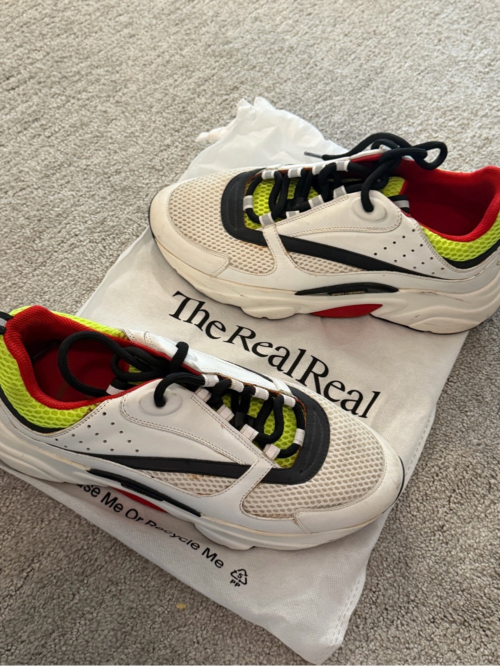Men’s Dior B22 Yellow Red sneaker sz 41/ US 8